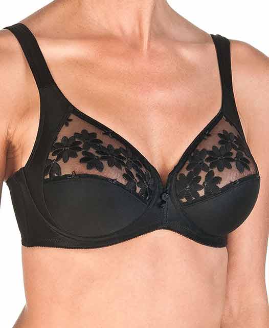 Felina - 555 Reggiseno con ferretto Swiss Broderie nero